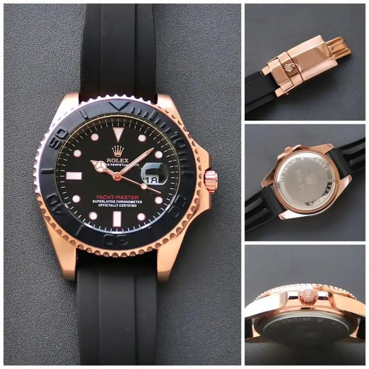 Luxury Marine Sport Watch – Rose Gold Black Edition
