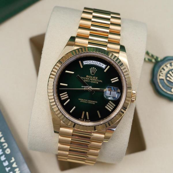 Role_x Oyster Perpetual Day Date Gold-Green